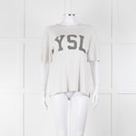 Saint Laurent 'YSL' Vintage Style Logo White T-Shirt