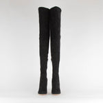 Gianvito Rossi Black Suede Over The Knee Heeled Boots