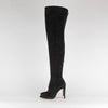 Gianvito Rossi Black Suede Over The Knee Heeled Boots