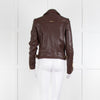 Holland & Cooper Burgundy Leather Biker Jacket