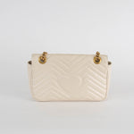 Gucci Cream GG Small Marmont Shoulder Bag