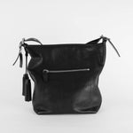 Coach Black Leather Back Zip Pocket Bag