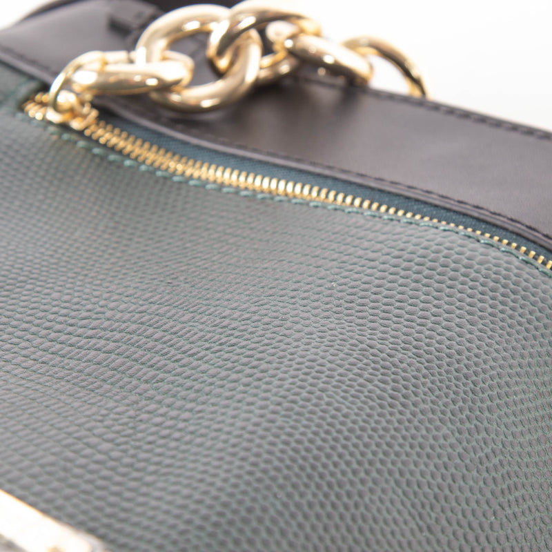 Amanda Wakeley Mini Rockwell Green and Black Chain Detail