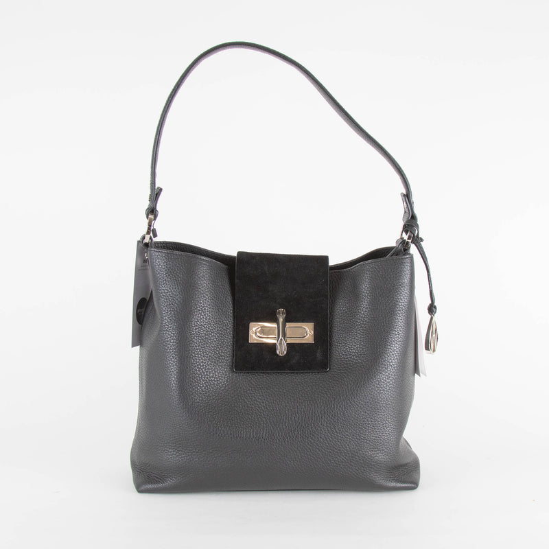 Amanda Wakeley Black Flap Closure Shoulder Bag