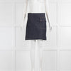 Diane Von Furstenberg Blue Denim Front Pocket Mini Skirt