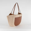 Wandler Brown Mia Leather And Sheepskin Tote Bag