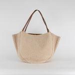 Wandler Brown Mia Leather And Sheepskin Tote Bag