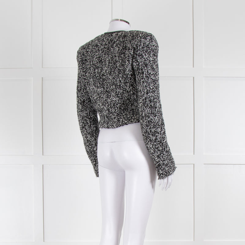 Isabel Marant Black White Boucle Cropped Jacket