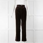 Iris Von Arnim Brown Velvet Trousers