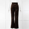 Iris Von Arnim Brown Velvet Trousers