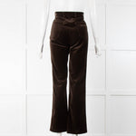 Iris Von Arnim Brown Velvet Trousers