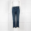 Rag & Bone Blue Jeans with Dipped Raw Hem