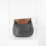 Chloe Suede Patchwork Drew Bag With Gold Chain Strap