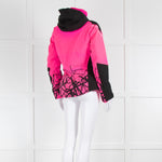 Rossignol Bright Pink Black Hooded Ski Jacket