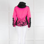 Rossignol Bright Pink Black Hooded Ski Jacket