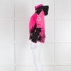 Rossignol Bright Pink Black Hooded Ski Jacket