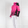 Rossignol Bright Pink Black Hooded Ski Jacket