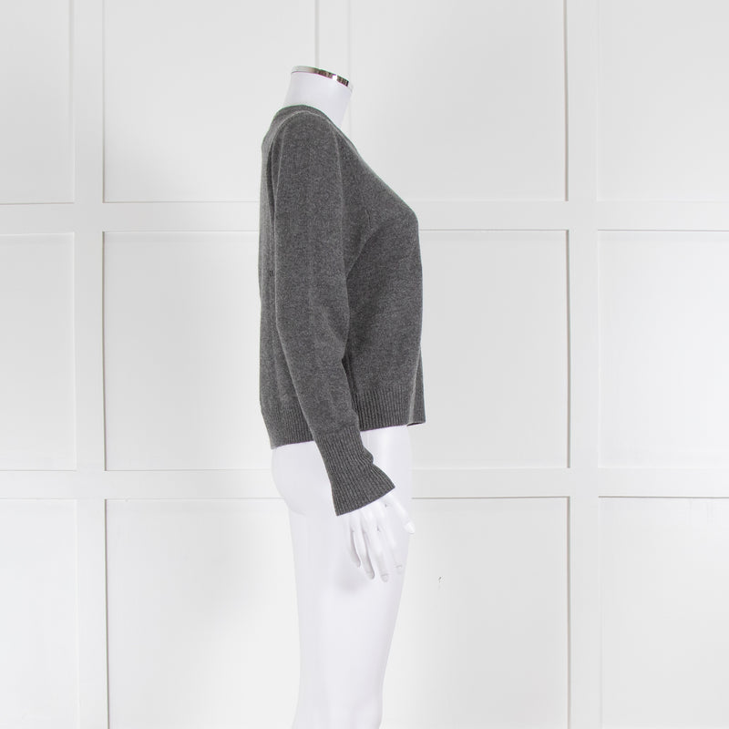 Chinti & Parker Grey Short Cashmere Jumper