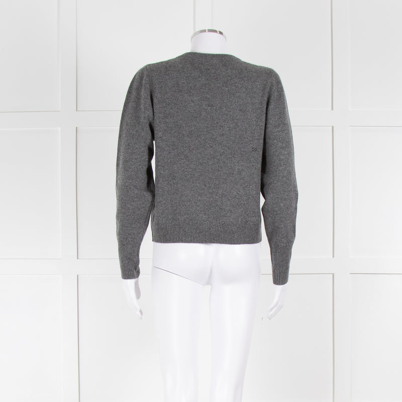 Chinti & Parker Grey Short Cashmere Jumper