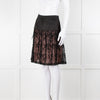 Louis Vuitton Black Lace Pink Lining Short Skirt