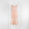 Alice McCall Pale Blush Pink Broderie Sleeveless Midi Dress