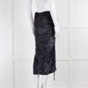 Jacquemus Black Velvet Le Jupe Pareo Croissant Skirt