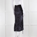 Jacquemus Black Velvet Le Jupe Pareo Croissant Skirt