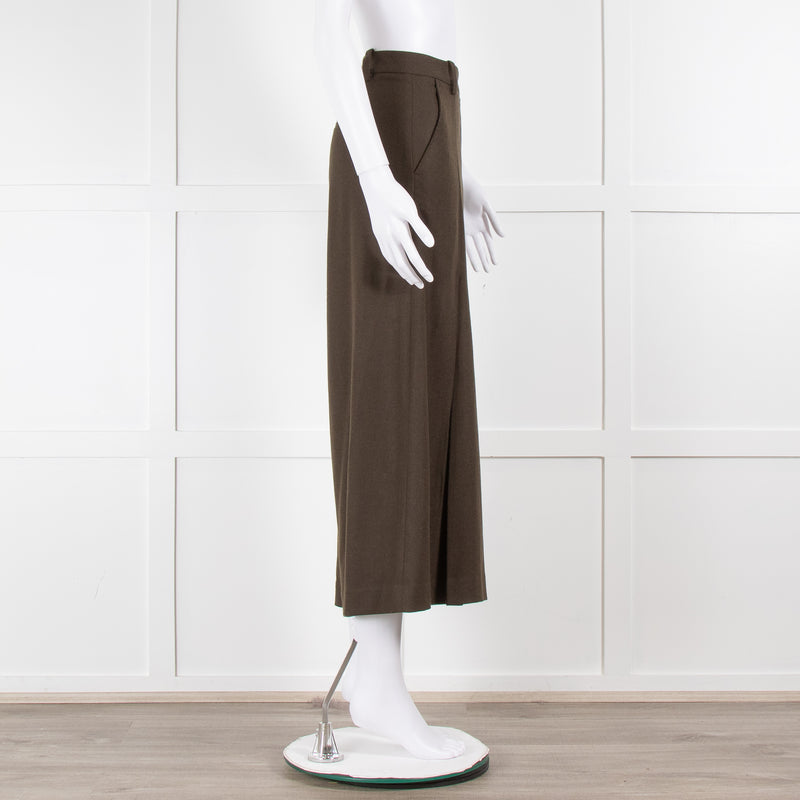 Vince Khaki Woven Culottes