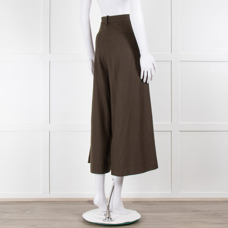 Vince Khaki Woven Culottes