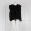 Yves Salomon Black Feather Gilet