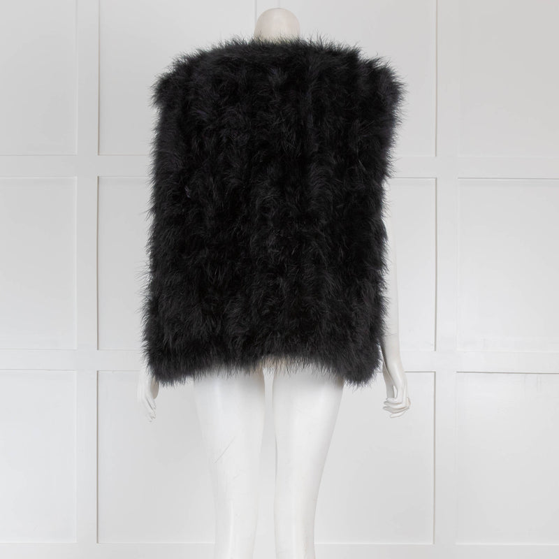 Yves Salomon Black Feather Gilet