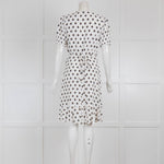 Diane Von Furstenberg White Floral Wrap Dress