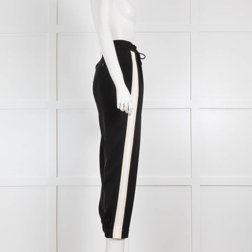 Me & Em Black Tapered Trouser with Side Stripe & Drawstring Waist