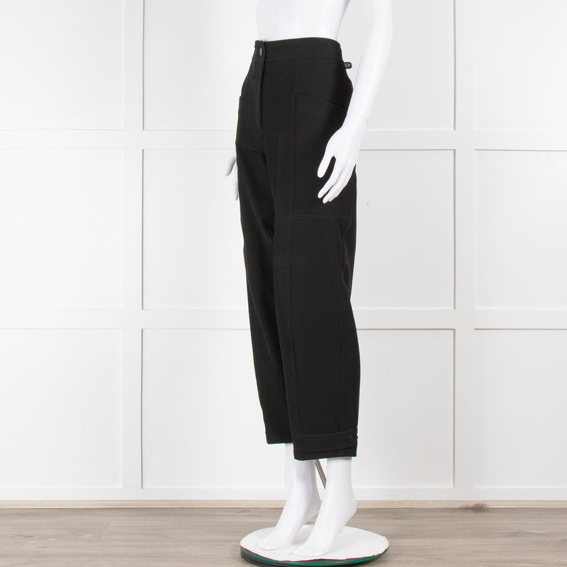 Me+Em Black Wide Leg Trouser With Front Pockets