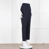 Tory Burch Navy Wool Trousers with Side Zip