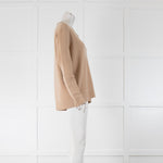 Prada Beige V Neck Cashmere Jumper