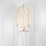 Fendi Alpaca Mix Cream Loop Knit Jacket