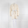 Fendi Alpaca Mix Cream Loop Knit Jacket