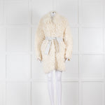 Fendi Alpaca Mix Cream Loop Knit Jacket