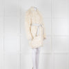 Fendi Alpaca Mix Cream Loop Knit Jacket