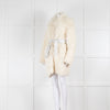 Fendi Alpaca Mix Cream Loop Knit Jacket