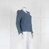 IRO Dusty Blue Woven Button Up Jacket