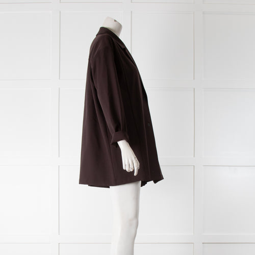 Sarah Pacini Aubergine Blazer With Side Zip Detail