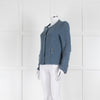 IRO Dusty Blue Woven Button Up Jacket