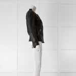 Isabel Marant Etoile Black Collarless Leather Jacket