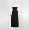 Raey Black Bandeau Crepe Wool Pencil Dress