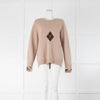 Arch 4 Beige Brown Diamond Print Cashmere Jumper