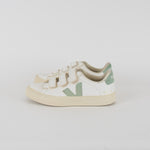 Veja White Green Leather Trainers