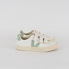 Veja White Green Leather Trainers