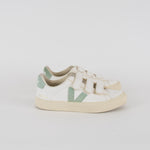 Veja White Green Leather Trainers